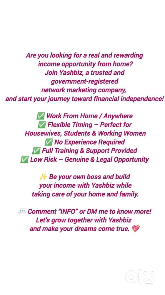 Work from home opportunity only for ladies