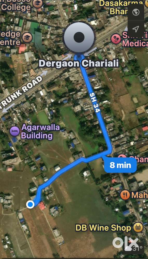 3 Kathas Residential Plots  for Sale at Dergaon Town