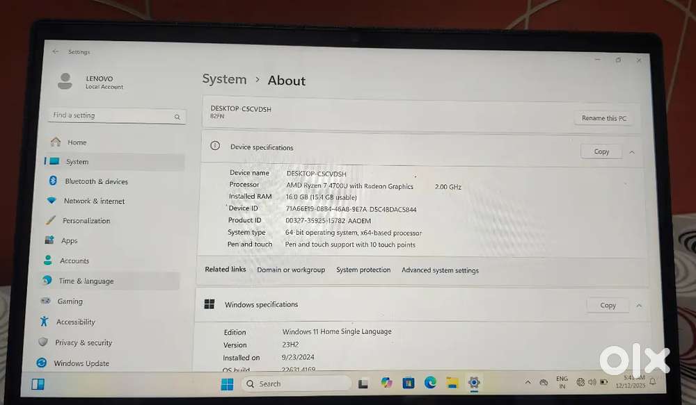 Lenovo Yoga 6 slim touchpad