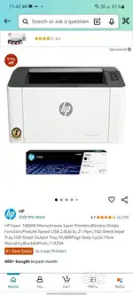 HP Laser 1008W Monochrome Laser Printers,Wireless,