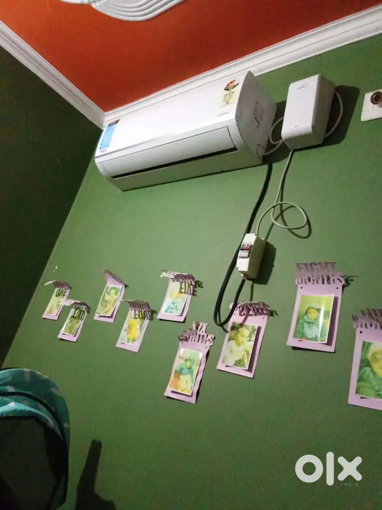 Brand new unused bed and split AC 1.5 ton