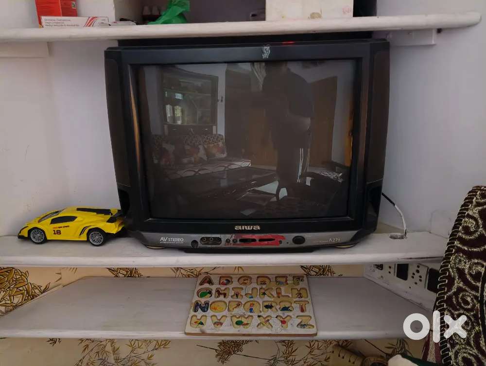 Old compact Aiwa TV