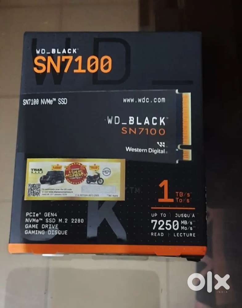 Brand new WD black SN 7100 1 tb SSD M.2 2280 (Unused)