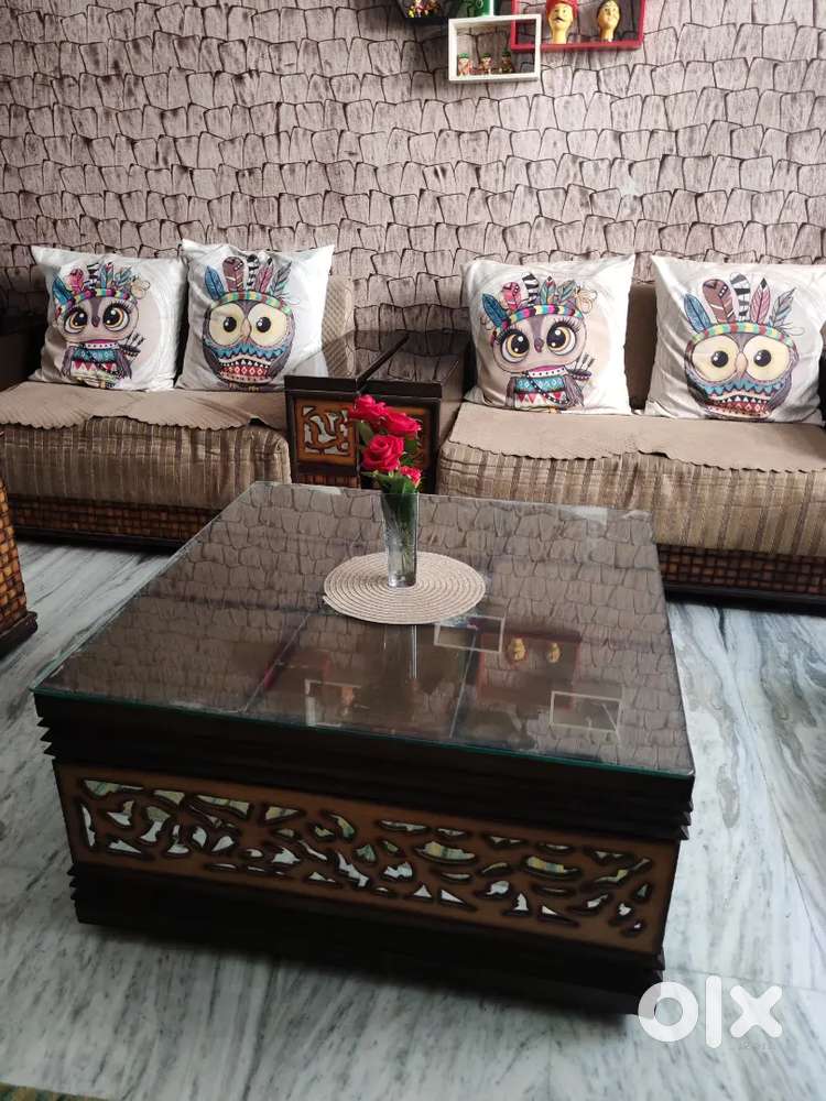 Nine seater sofa set with centre table