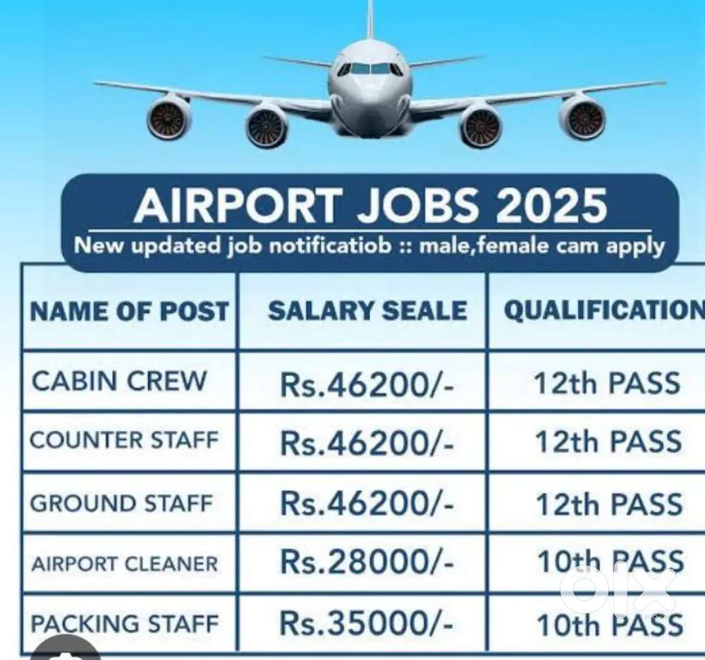 Huge scale hiring for airport jobs