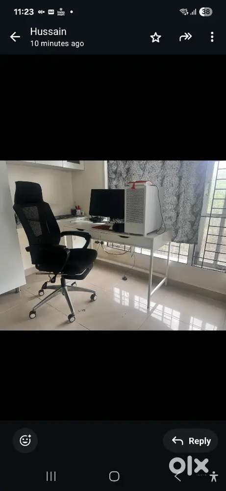 Computer table with chair