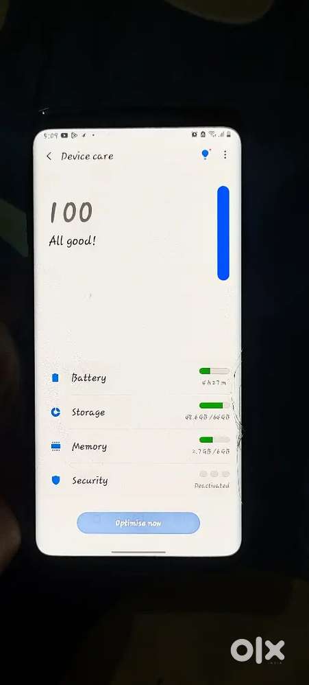 Samsung galaxy s9 plus 6+64 all original all warking thoda creck hai