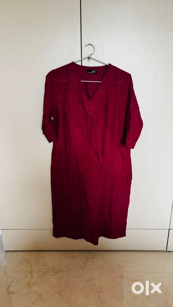 Dark Pink cotton kurta & trouser coord set - brand new