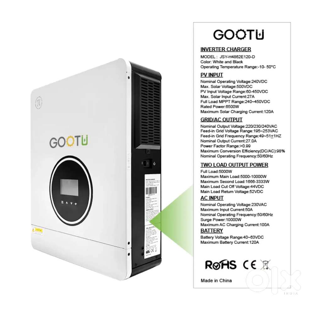 Gootu 6.2Kw Hybrid inverter New