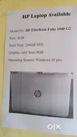 HP ELITEBOOK FOLIO i5  1040g2