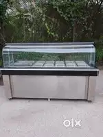 Stainless steel 7ft curry counter with Containers
