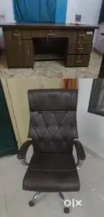 Office Cushion Chair & Table