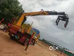 Brick loading crane mounted 10wheel truck