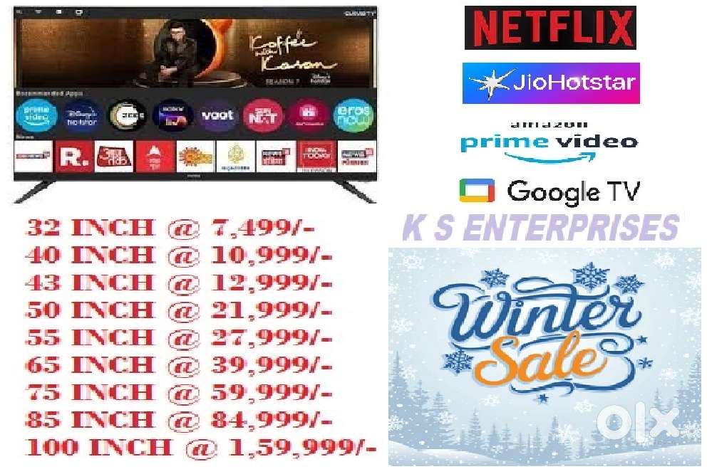 43 INCHES  SMART, 4K UHD LED TV IN 12,999 ONLY.