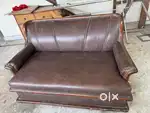 Vintage Pure Leather Sofa (Set of 2)