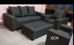 5 Seater Sofa with center table with glass top