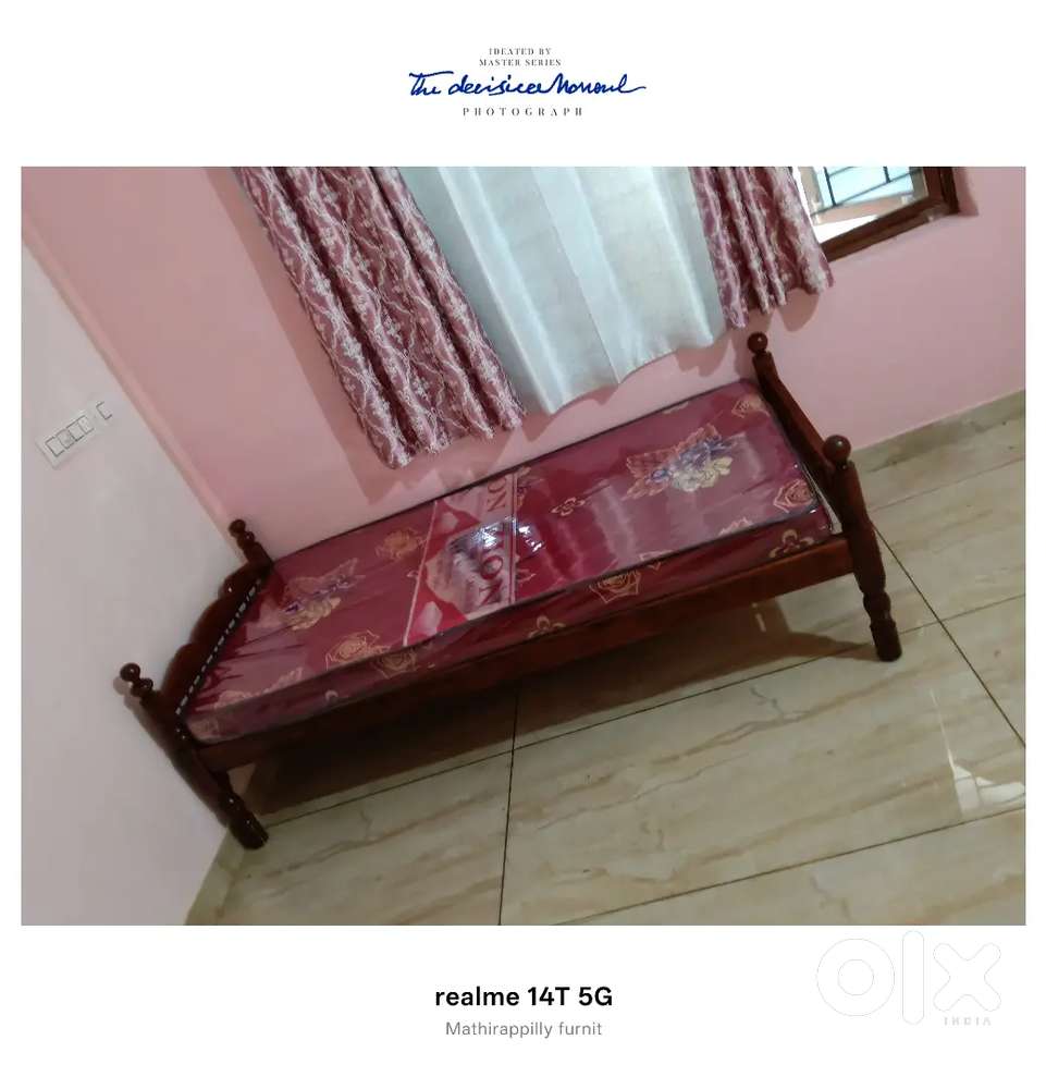 New Single cot with mattress 4500/-
