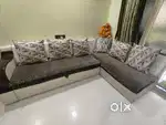 L shape sofa cum bed