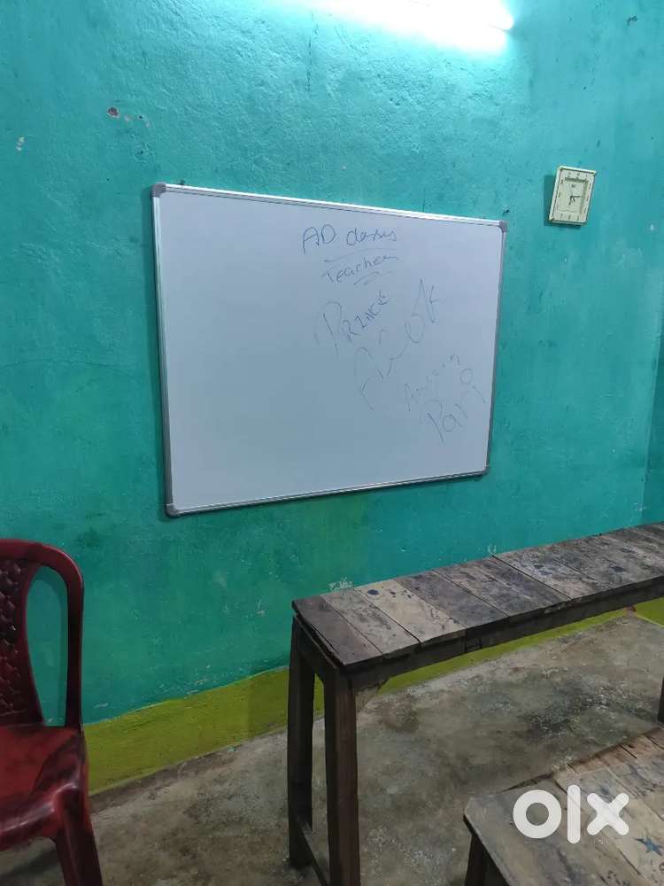 Bench and Desk set of 3 and 1 white board 5x3