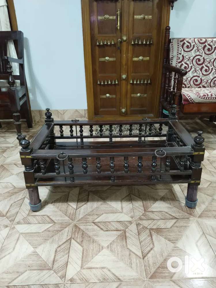 Antique rosewood cradle
