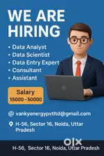 Data analyst,Data Scientist,Data entry expert, consultant, assistant.