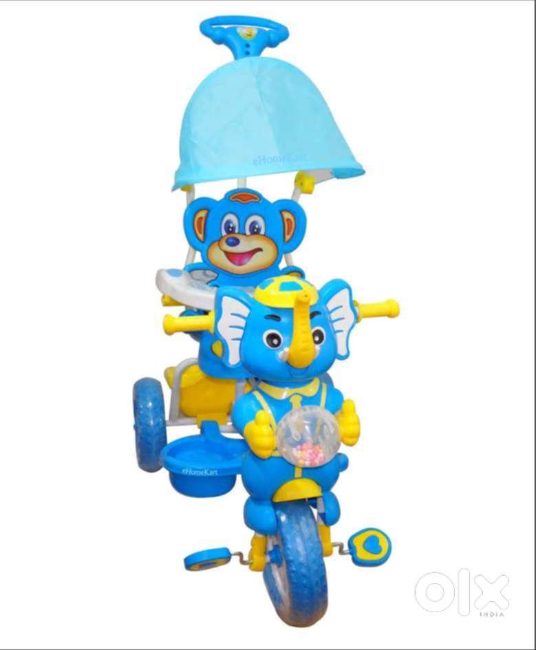 નાના બાળકો ની સાયકલ (Funride Tiscon Elephant Design Tricycle - Toys)