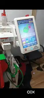 12 needles logo embroidery machine