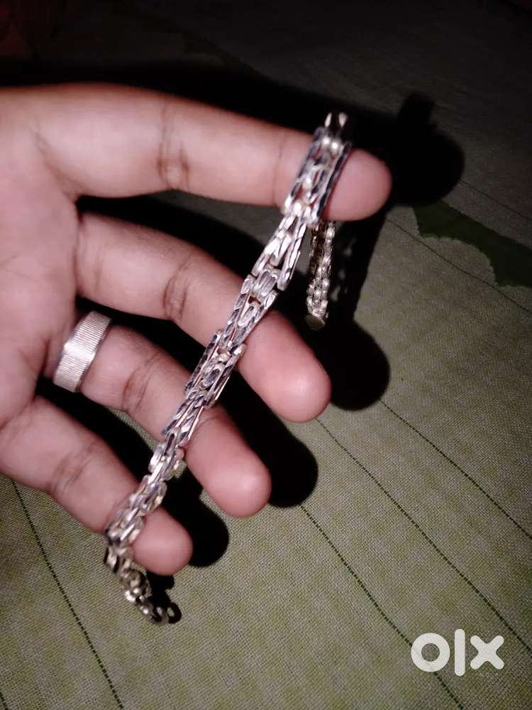 Mens pure silver bracelet