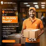 Hiring part time food delivery riders in Hyderabad earn upto 25k