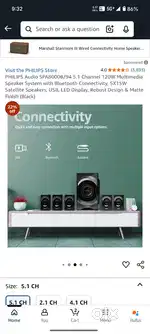 Philips 8000b deep basss home theatre system