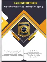 Urgent Need security guard, house keeping
