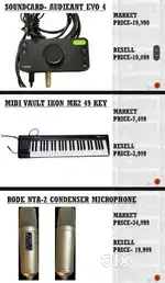 Full Recording Studio Equipment – soundcard,Mics, Mixer, Guitar & More