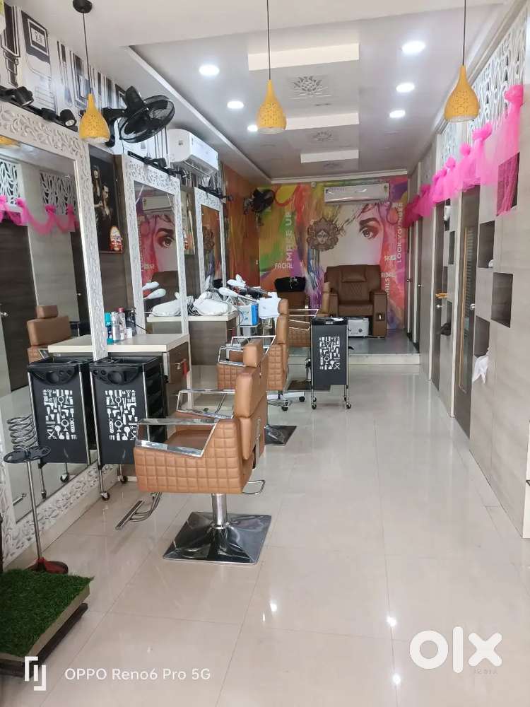 Male and female hairdresser