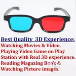 RED-BLUE Anaglyph real 3D glasses for watching Movies Tv mobile phone