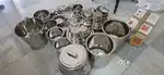 Complete Stainless steel Kitchen Utensils along with 12 litre cooker