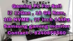 Gaming computer i7 12 generation (warranty 1 year