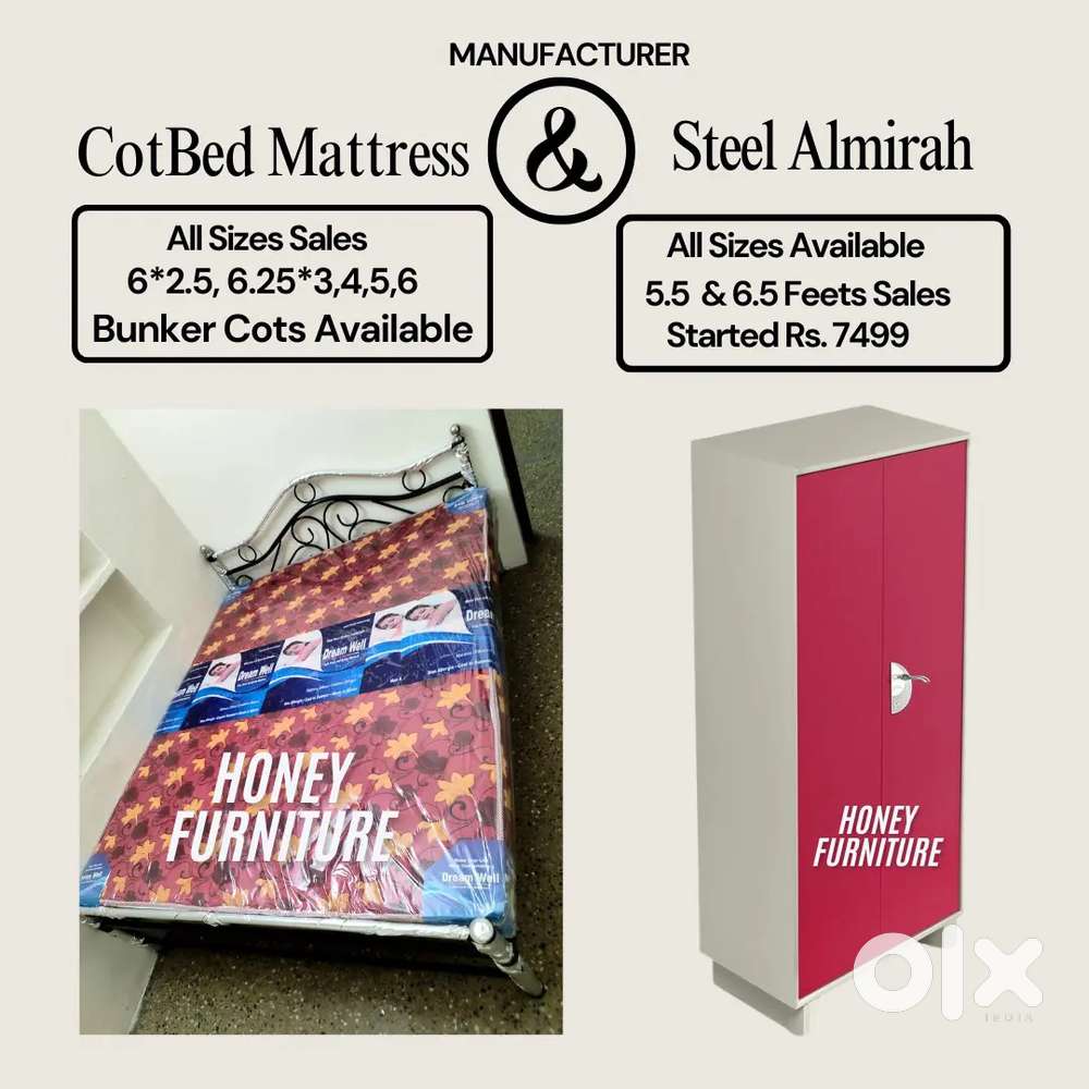 Perambur - Steel Cot Bed Mattress all area delivery available