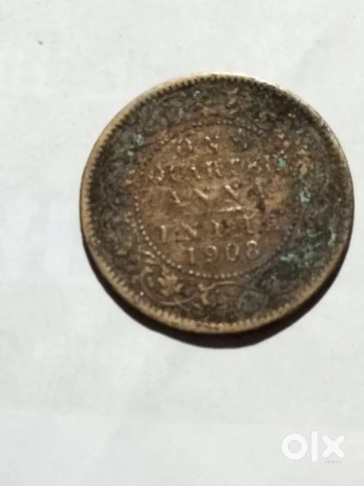 INDIA BRITISH KING ADVERD 1908 COIN