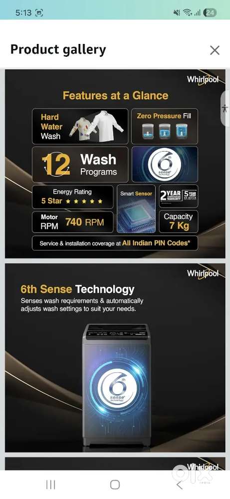 Whirlpool washing machine