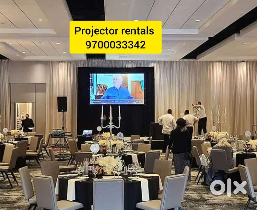 Projector and screen speaker Mike's rentals