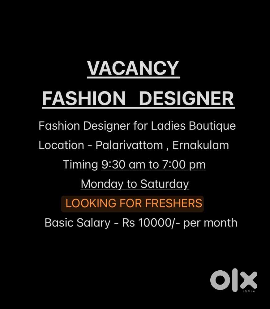 FASHION DESIGNERS FRESHERS
