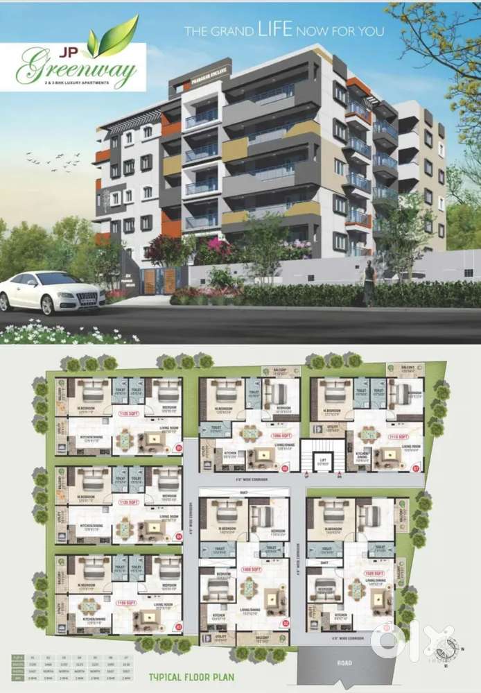 Spacious 3BHK Flat in KR.Puram