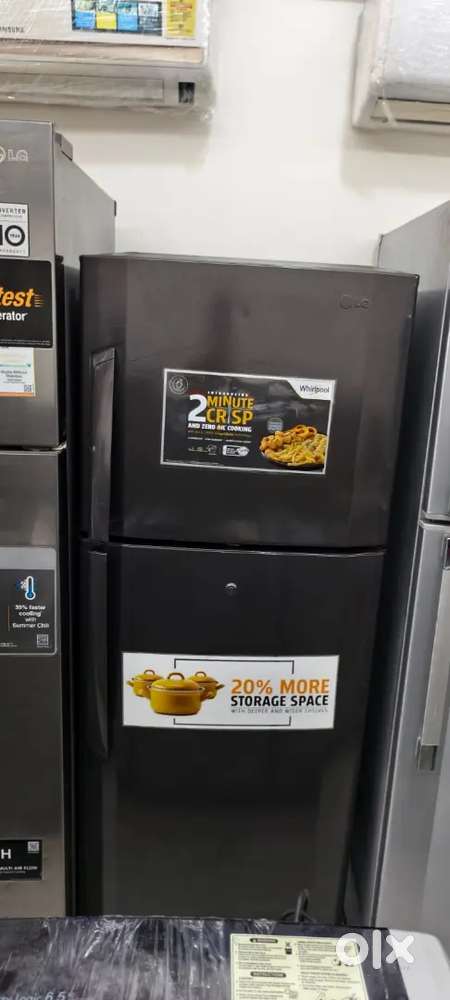Double door fridge with warranty and good condition