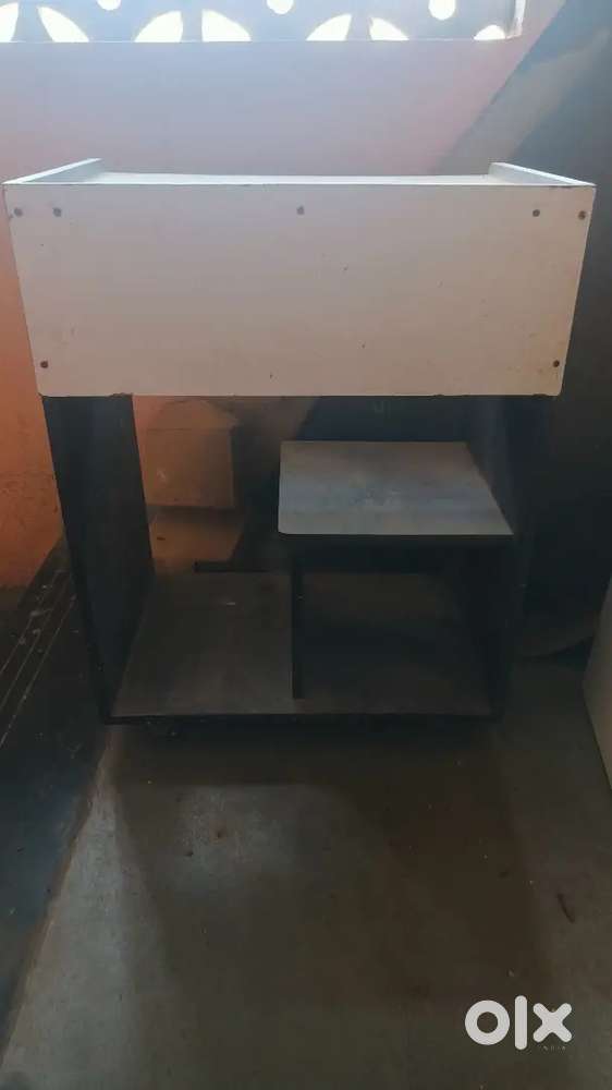Wooden Computer Trolley