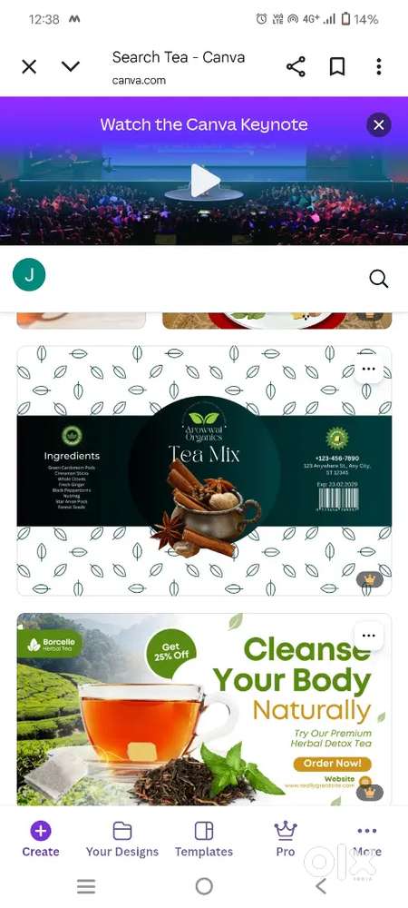 Job for marketing tea product