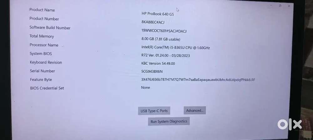 Hp 8gen intel i5