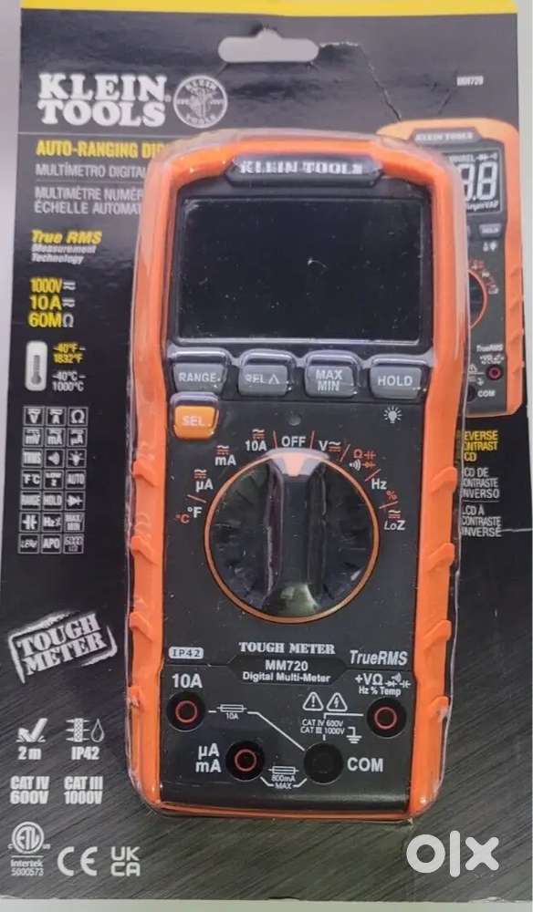 Klein Tools MM720 TRMS Tough Multimeter, inverted display. Brand new.