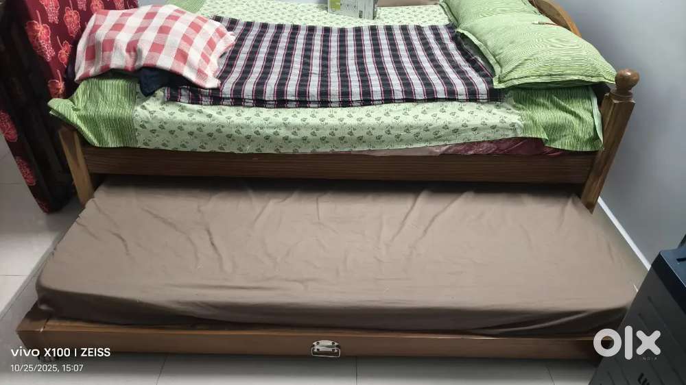 Two 5*6 cots with matrices & Diwan cot with matrices