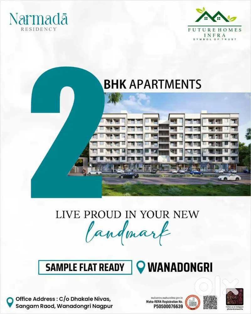 2 bhk luxury flat only 39 lakh