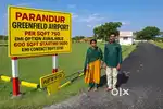 Diwali Plots near parandur airport 9,500 emi starting
